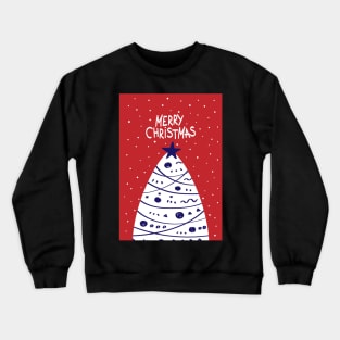 Merry Christmas Modern Tree Crewneck Sweatshirt